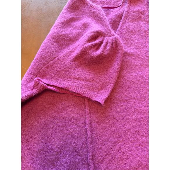 Free People Keep Me Warm Crop Top Fuchsia Pink NWT Size Large - Picture 7 of 8